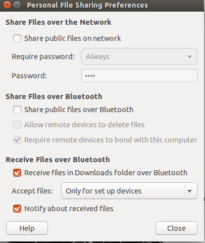 receive bluetooth files