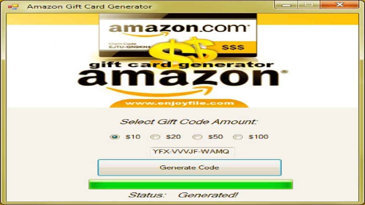 amazon gift code generator download